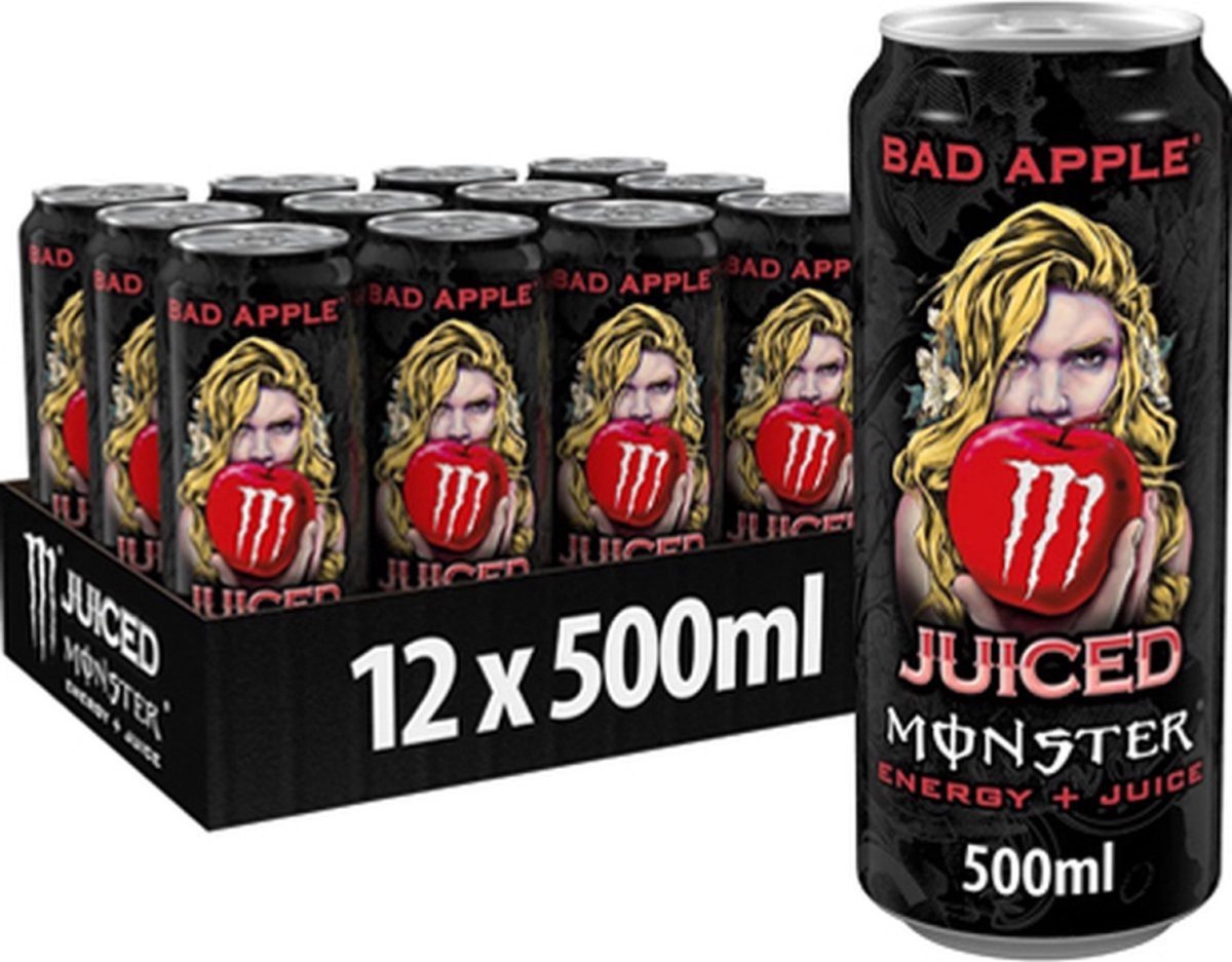 Goedkoopste Monster Energy - Juiced Bad Apple - 12x 500ml (Voordeel Verpakking