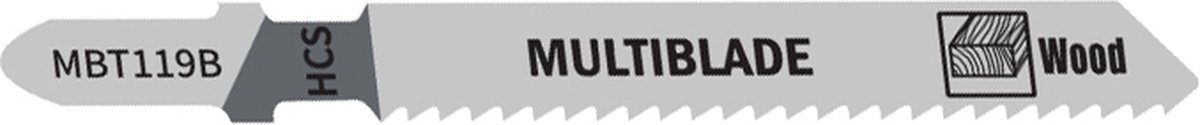 Multiblade Decoupeerzaagblad HCS MBT119B voor Hout 75mm