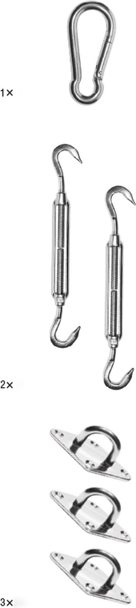 Platinum Kit de fixation pour voile d'ombrage triangulaire