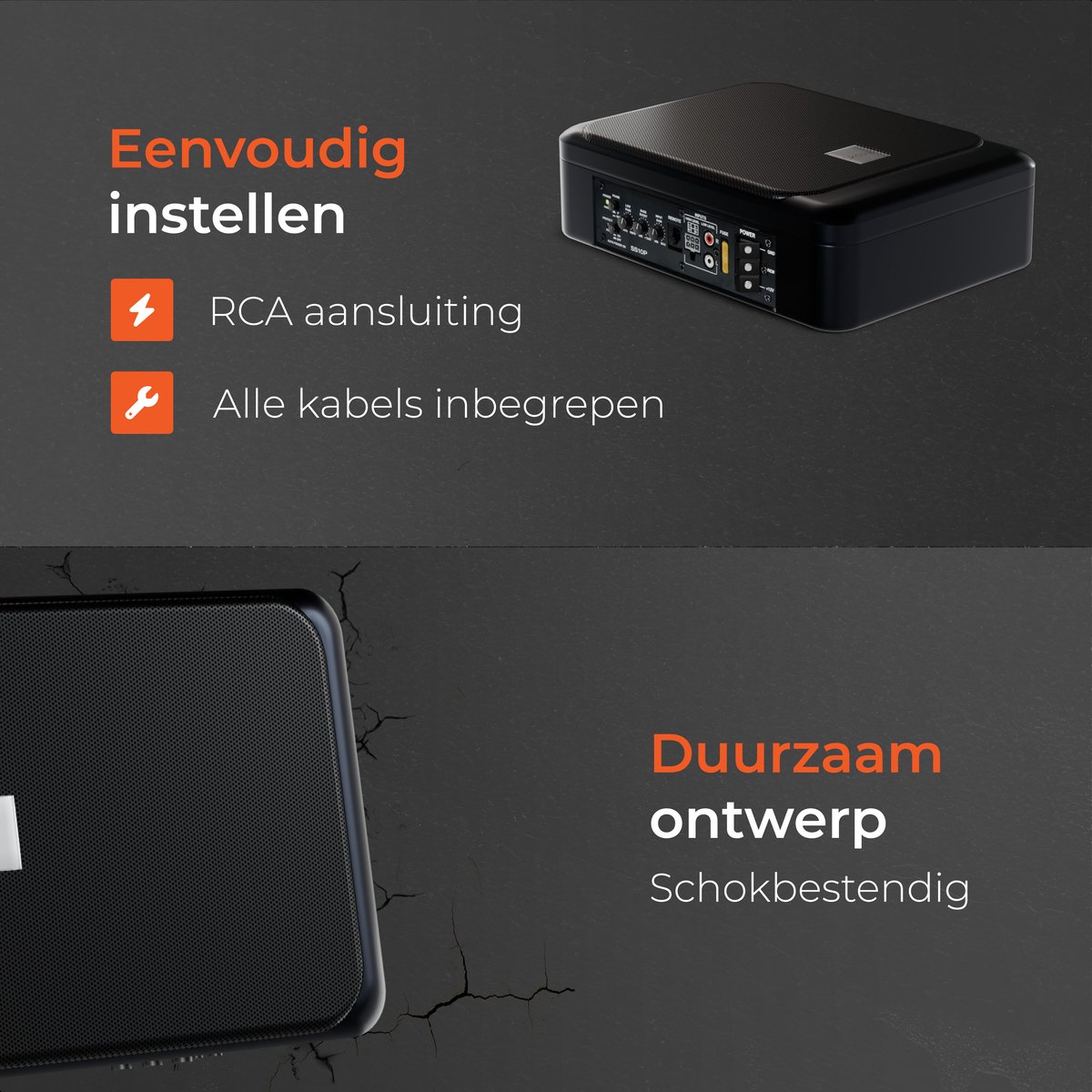 Slimbass Auto Subwoofer Met Ingebouwde Versterker - Afstandsbediening - Speakers - Underseat - Actief - Woofer - Actieve - Zwart - Skoov – foto 6