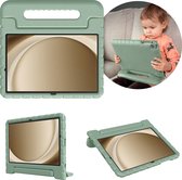 imoshion Tablet Hoes Kinderen - Geschikt voor Samsung Galaxy Tab A9 Plus - Kidsproof Backcover met handvat - Olive Green