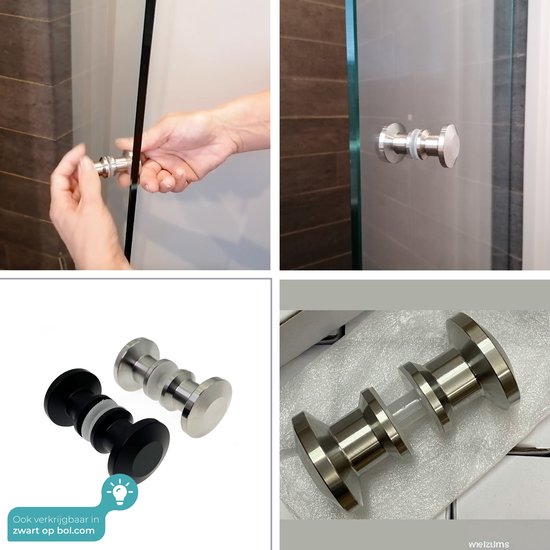 DOITOOL 10 Stuks Douchedeurstopper Onderste Geleider Deur Douchedeur