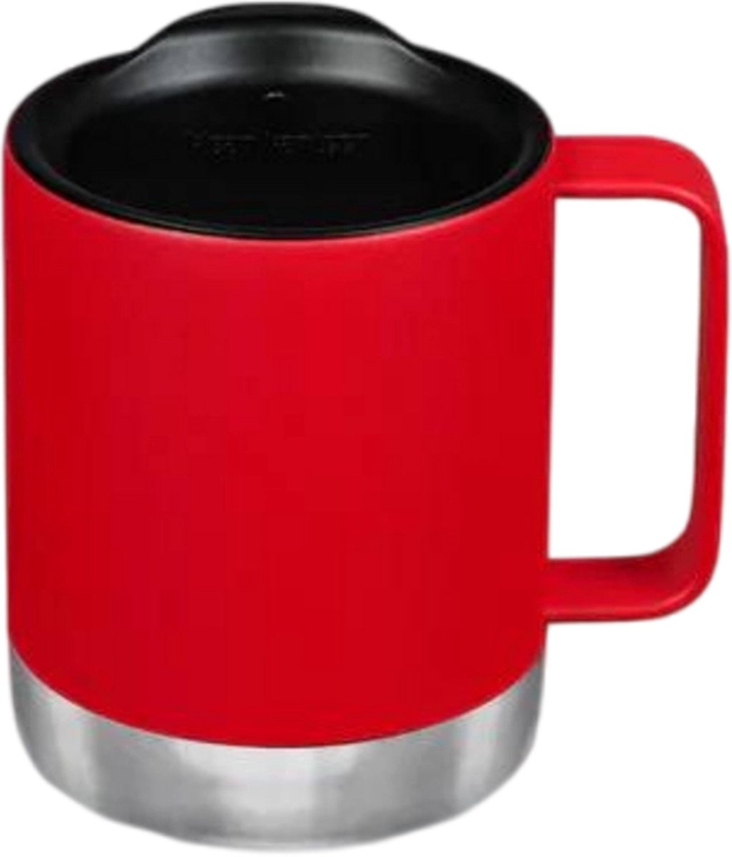 Klean Kanteen Insulated Camp Mug 355ml met deksel - Rood - Drinkbeker