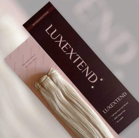 LUXEXTEND Weave Hair Extensions #613 | Haar Extensions | Human Hair Weave | 50 cm - 100 gram | Remy Sorted & Double Drawn | Haarstuk | Weave Extensions | Extensions Human Hair | Weave Hair echt Haar | Weft Extensions | Haar