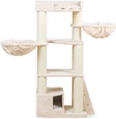 RHRQuality Corner Coon Krabpaal Voor Grote Katten - 60 x 56 x 151 cm - Crème