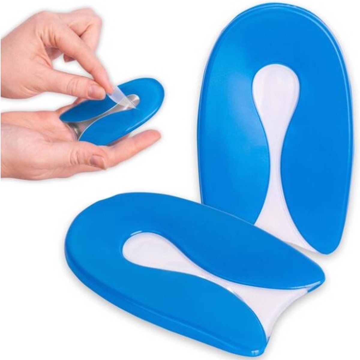 Gel-hielcups voor hielspoor vastgelijmd aan schoenen - Hielcup - Hielspoor oplossing - Schokabsorberend - Maat M: 36-39 Lengte: 10 cm Breedte: 6,5 cm