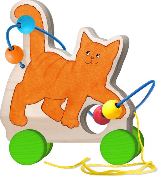 Foto: Dikkie dik trekfiguur speelgoed 1 jaar educatief speelgoed bambolino toys houten speelgoed