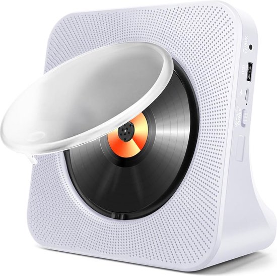 Thuis CD spelers met Bluetooth 5.0, Draagbare CD speler met Disc/FM