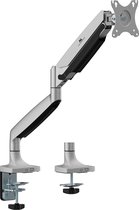 Bol.com Maclean MC-969 - Monitorbeugel - Monitorsteun - dubbele arm - met gasveer - 17"-45" - tot 16 kg - Zilver aanbieding