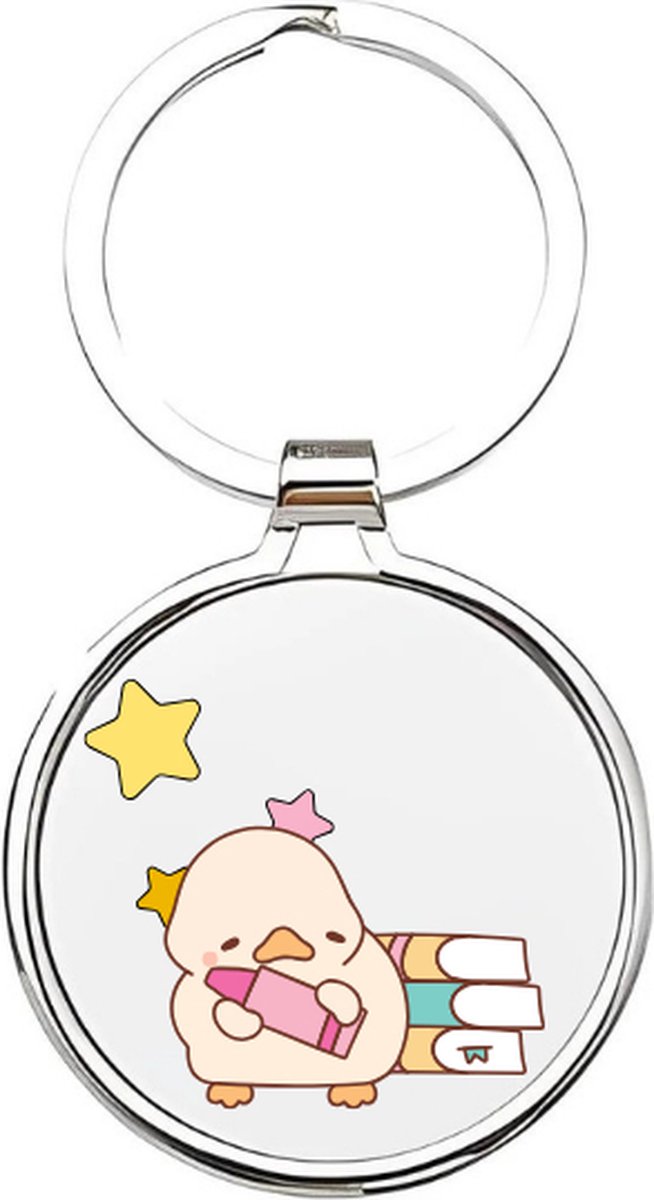 Akyol - Eenden Sleutelhanger - eend - Dierenliefhebbers - Badeend - duck - baby eend - kuikentje - vogel - sleutelhanger voor de dierenliefhebber - vijverdier - huisdier - boerderijdier - 4 x 7,5 CM