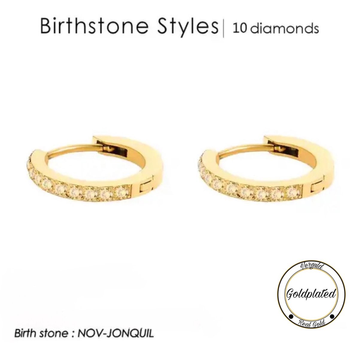 Soraro Birthstone Oorbel | November | Goudkleurig | Oorbel voor Haar | Elegant | Cadeau Voor Haar | Cadeau Voor Vriendin | Verjaardag Cadeau | Moederdag Cadeau | Cadeau Ideeën