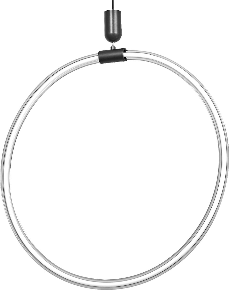 LEDVANCE Decor Aura Vert hanglamp van gebogen polycarbonaat met LED en filamentontwerp, 18 W, 2000 lm, 3000 K, 830 warm wit, click dimbaar, donkergrijs, kunststof (PC), 498 mm, IP20