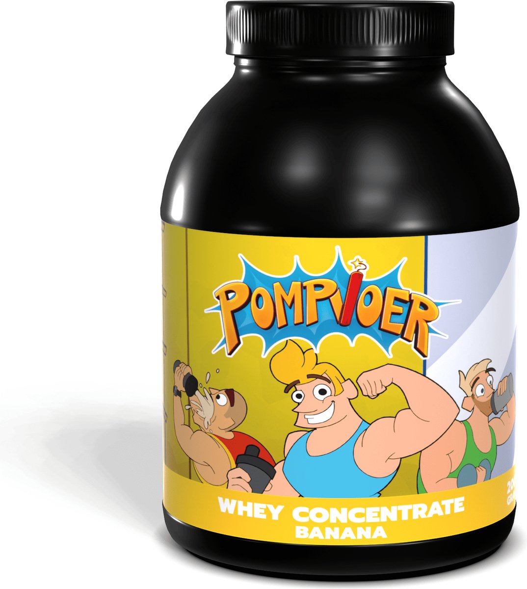 Goedkoopste POMPVOER - WHEY CONCENTRAAT - BANAAN - 2000 GRAM (66 shakes