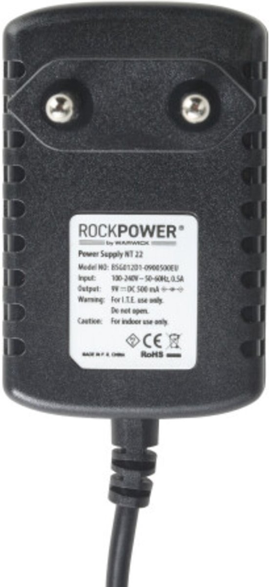 Rock Power NT 22 Power Supply 9V DC - Voedingseenheid voor effect-units