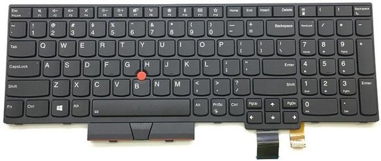 Notebook Toetsenbord geschikt voor o.a. Lenovo Thinkpad T570 / T580 / P51S /P52S Series - P/N: 01ER582
