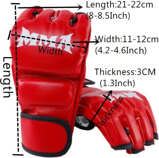 Gants MMA Bovista - Gloves - Gants de sparring - Hommes - Femmes - Grappling - Gants de boxe - Gants de combat - Skeleton