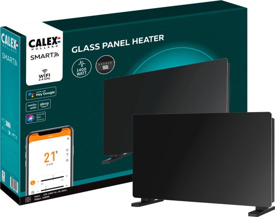 Calex smart elektrische verwarming – 65x43cm – wifi – thermostaat