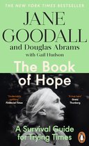 Boek 'The Book of Hope' met een portret van Jane Goodall. "A Survival Guide for Trying Times".