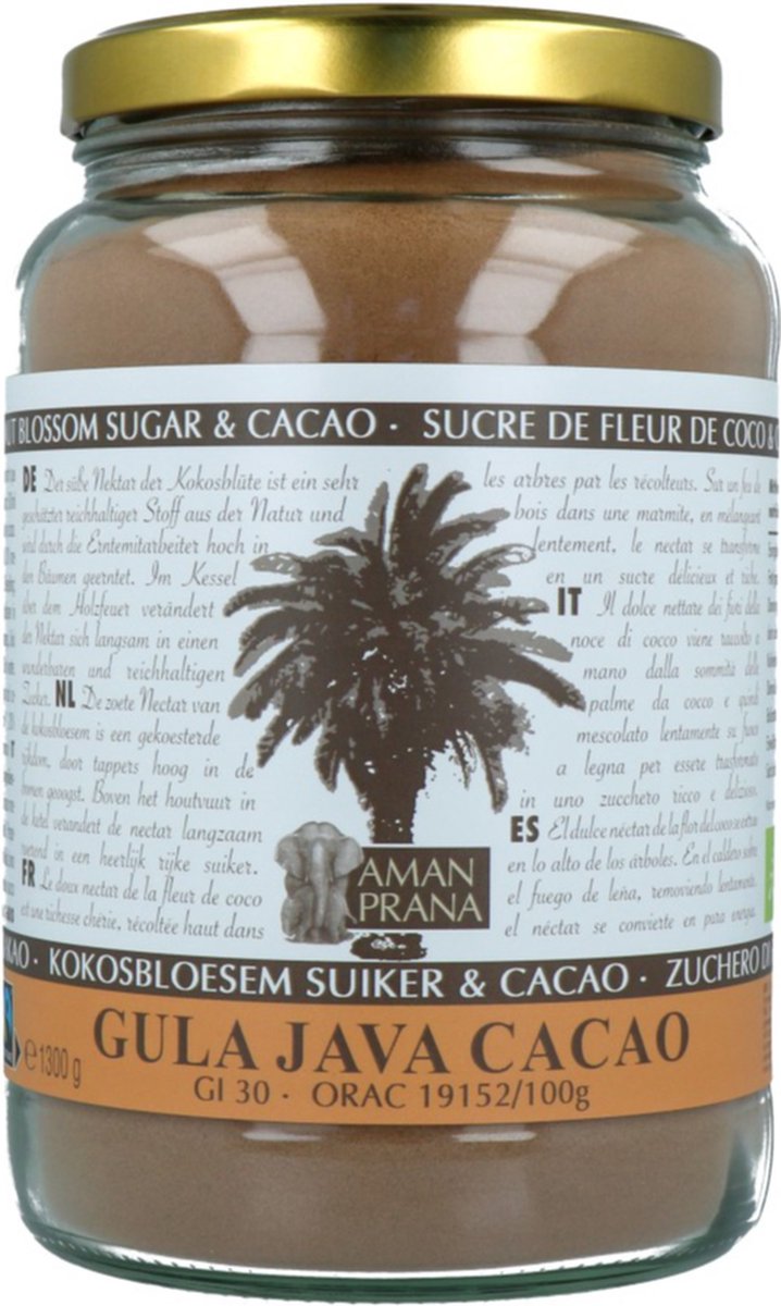Goedkoopste Aman Prana Gula Java Cacaodrank 1300GR