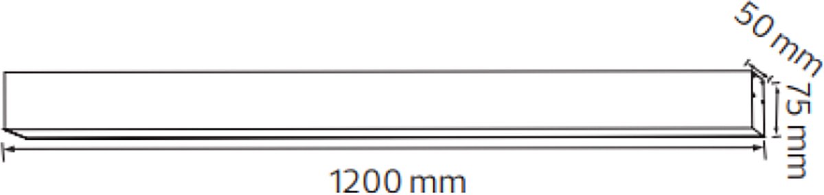 Lineaire LED Hanglamp - Lijnverlichting - Kozolux Tino - 40W 4200lm - Helder/Koud Wit 6500K - 120cm - Zwart