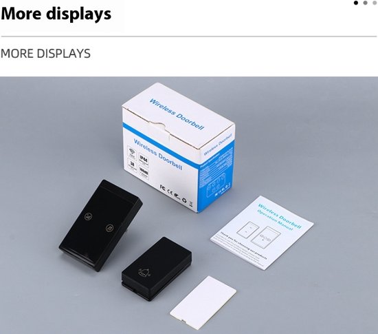 Draadloze deurbel-2 plug-in ontvangers-Doordringbare obstakels 80 meter-Herinnering knipperend licht-IP44 waterdicht-38 melodieën-Instelbaar volume-Geen batterijen nodig — afbeelding 5