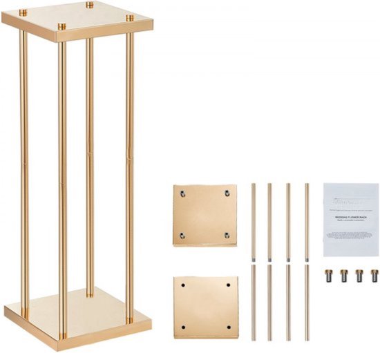 Set Van 4 Bloemenkrukken 20x20x90cm Bloemenstandaard Ijzeren Bijzettafel Moderne Kristallen Vaas Goud Galvaniseren Plantenkruk Plantenstandaard Metalen Standaard Voor Decoratie Van Bars Hotels Caf S P 010641537062