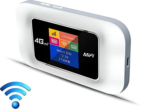 Foto: Mifi router draagbare en supersnelle draadloze wifi oplossing 4g 5g compact en veilig voor tot 10 apparaten langdurige accuduur inclusief gebruikershandleiding