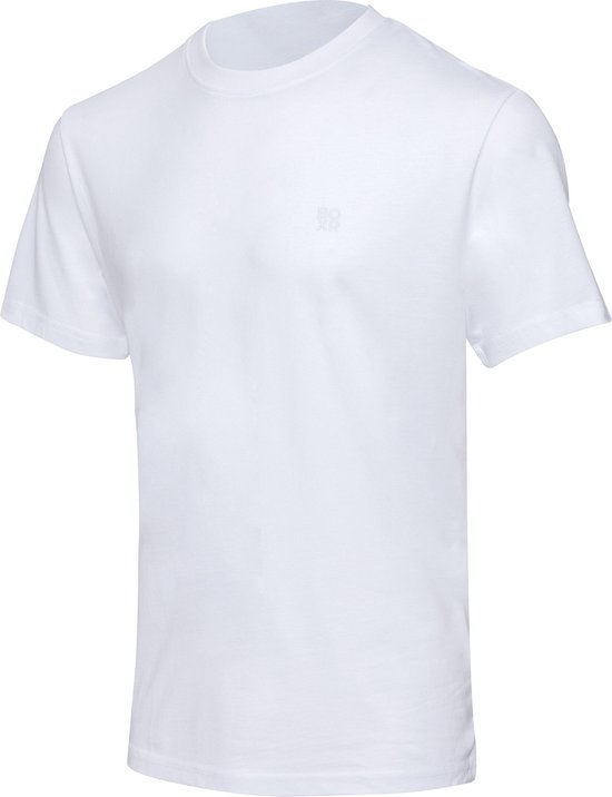 BOXR Sous-vêtements - T-shirt pour homme - Coupe décontractée - Bamboe et Katoen biologique - Lot de 10 Wit - Col rond - Doux et respirant