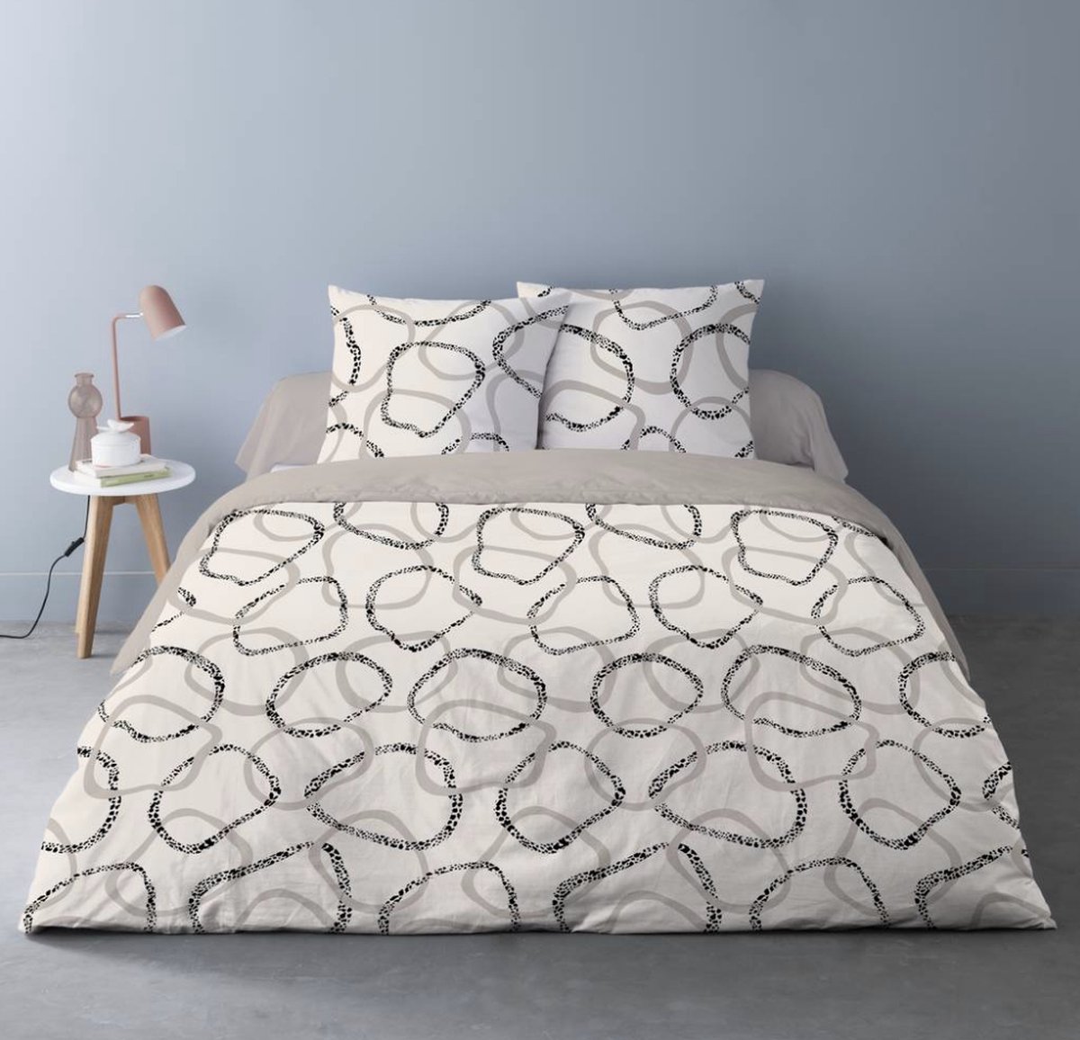 Dekbedovertrek Roan 200x200 Beige - Creme - Taupe