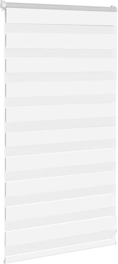 Zebra vidaXL 70 x 100 cm, largeur du tissu 65,9 cm, polyester blanc - Zebra zèbre - Zebra Stores vénitiens Zebra - Store enrouleur double