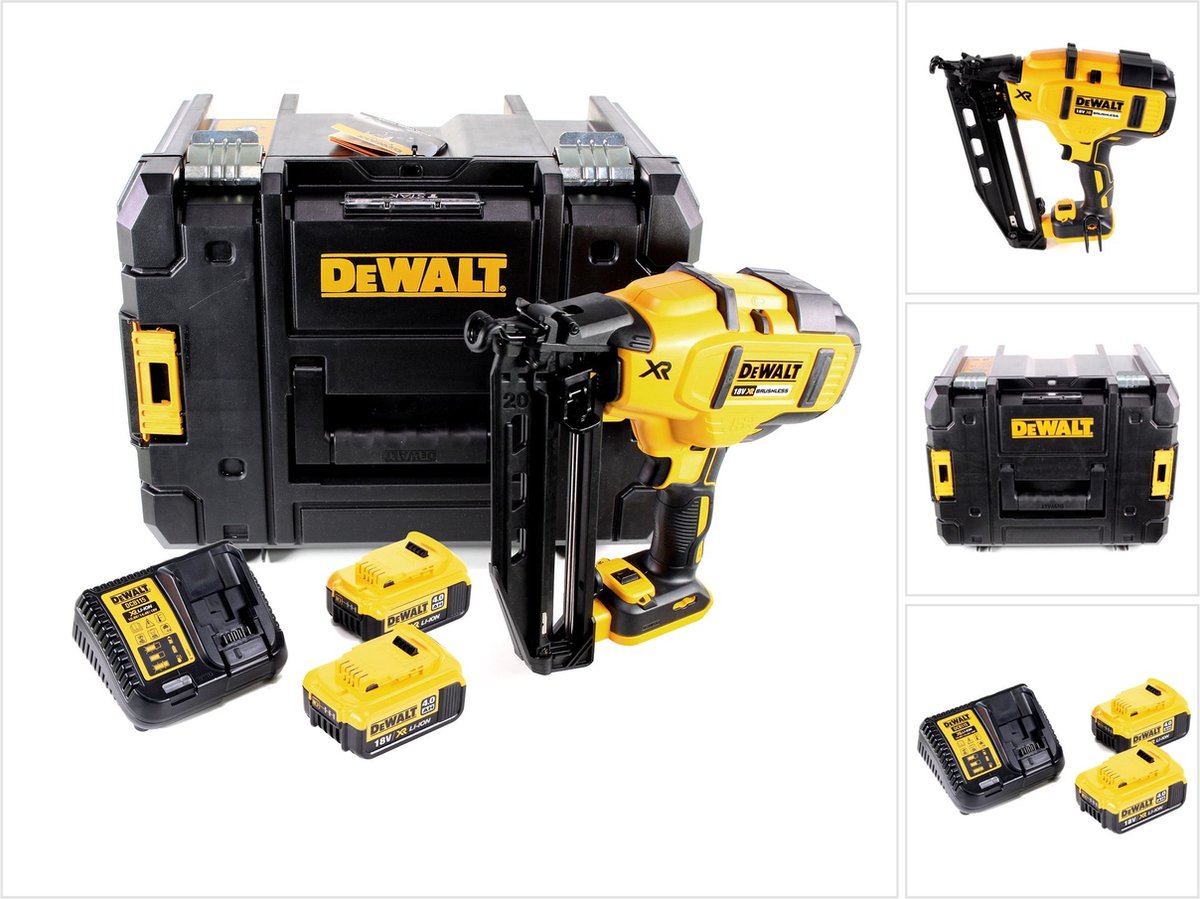 DeWalt DCN 660 M2 accuspijkerapparaat 18V 32 - 63mm borstelloos + 2x accu 4,0Ah + lader + koffer
