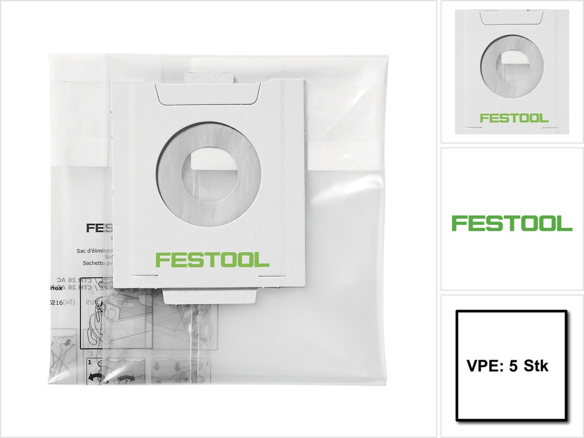 Festool ENS-CT 36 AC/5 Plasticfolie wegwerpstofzak 496215