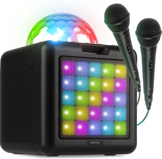 Jeefu Karaoke-speelgoedmachines voor kinderen, machines met 2 microfoons, speelgoed voor 3-12 jaar oude meisjesgeschenken, mini-kinderen Bluetooth Sperker speelgoed om te zingen