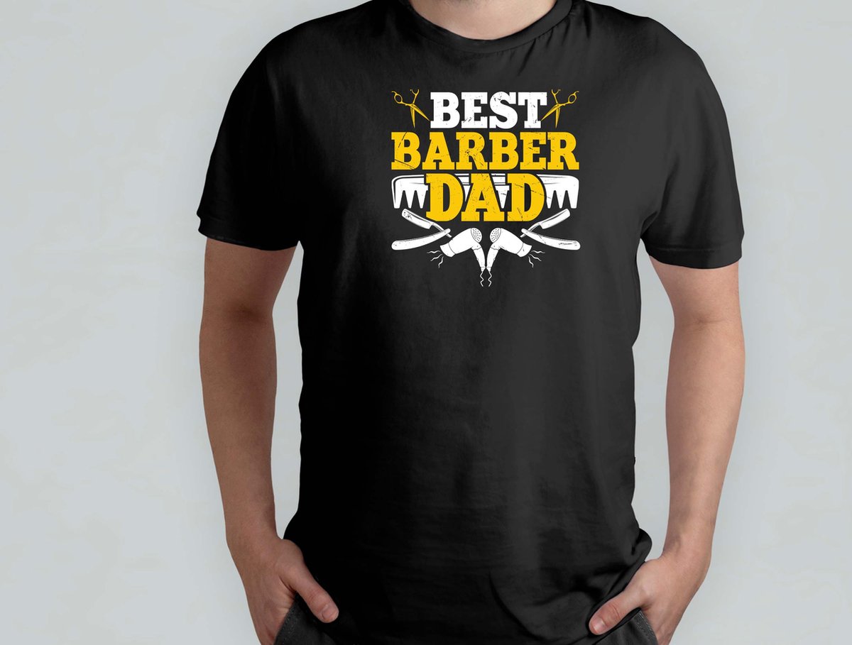 Best Barber Dad - T Shirt - BarberLife - FreshFade - BarberShopVibes - HairArt - BarbierLeven - StrakkeFade - BarbierShopStijl - HaarKunst