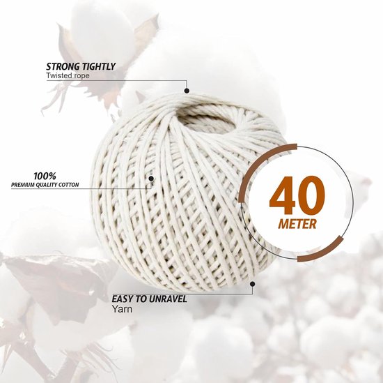 NAJDER Jute touw tuinkordel decoratief touw voor doe-het-zelf jute ECO