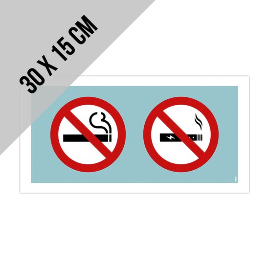 elfbar nachfüll pod läuft aus Icône/Signe | Non fumeur / E-cigarette interdite | 30 x 15 cm | Sans langue  | Vapoter