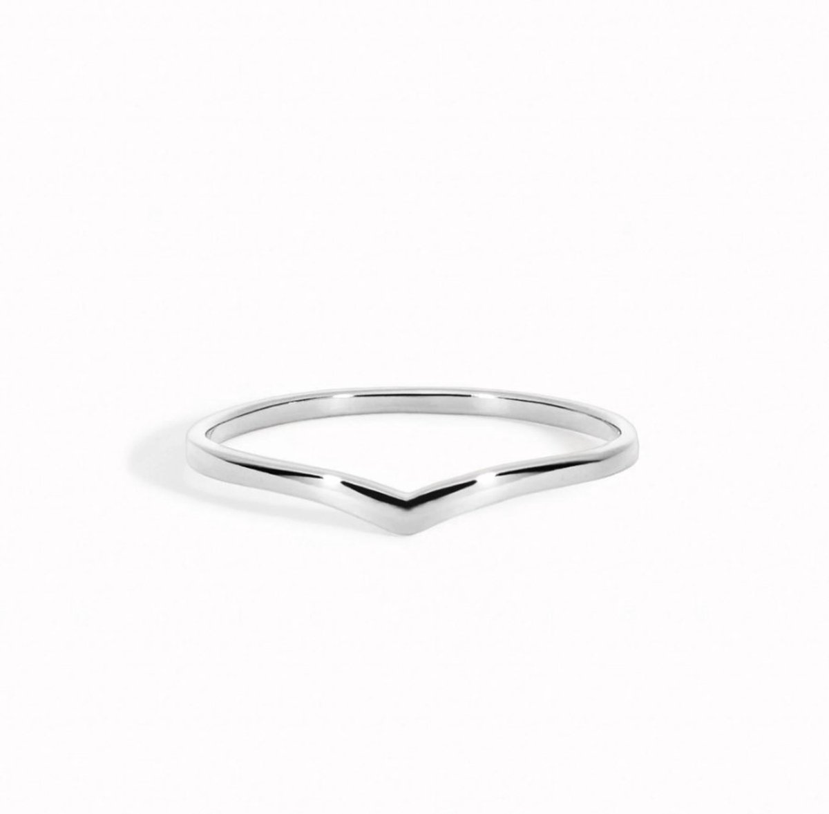 Zilver V ring - Echte zilveren ring v-shape - Dames V-ring van echte zilver - Amona Jewelry