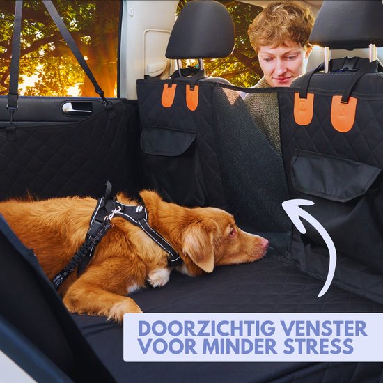 Hund Haustier Auto Rücksitz bezug mit hartem Boden Mesh Fenster und Taschen Lage
