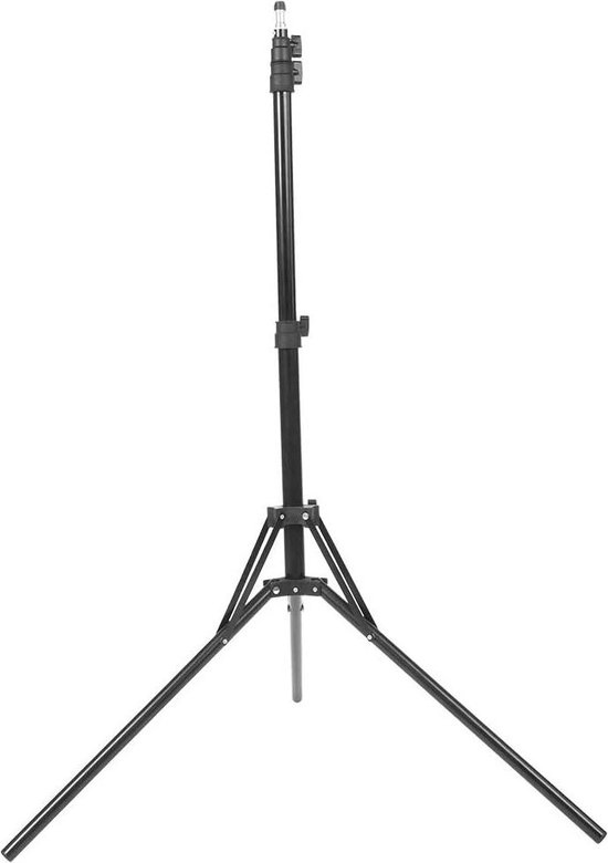 Rollei Professional lamp stand 285 cm - Robust aluminium lamp stand for studio flash, height adjustable between 125-285 cm, incl. shock absorption - black