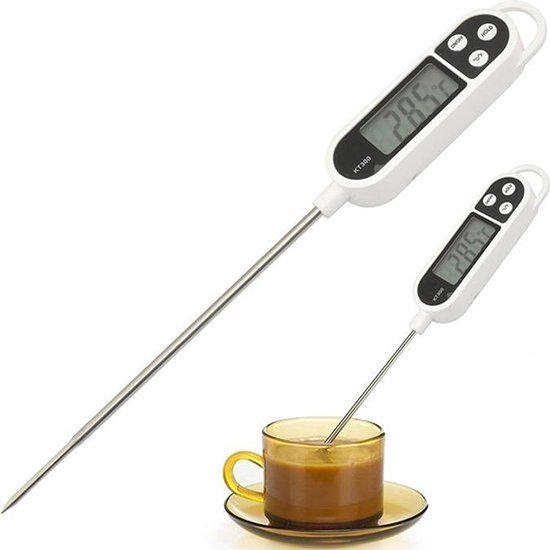 Knaak Digitale Thermometer Keuken - BBQ - Wit - 1 stuk - Meetbereik tot 300 graden