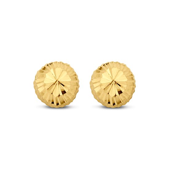 Nouveau Bling Gold 9NBG 0003 Boucle D'oreille Sphère - Usiné - 5mm - Or