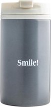 Gusta - To go mok SMILE - 250 ml - Antraciet