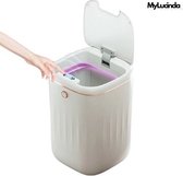 Mylucinda® - Prullenbak Électrique Intelligente - 24L - Automatique, Étanche et Hygiénique - Idéale pour Salon et Salle de Bain - Wit
