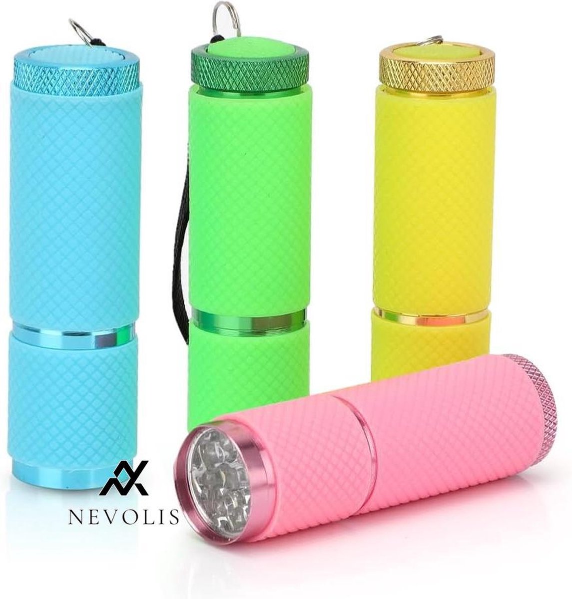Nevolis Mini Torch for Children LED Lights Small Flashlight for Kids Colourful Children's Toy for Camping Emergency Outdoor - Yuragim 4 Pieces LED Flashlight .