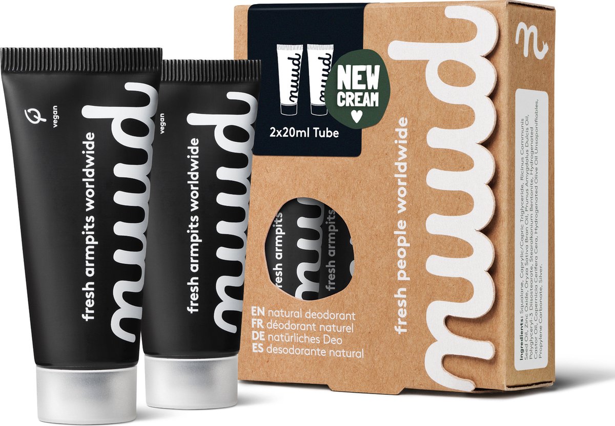 Goedkoopste nuud Smarter Black | nieuwe crème | 2 x 20ml | natuurlijke, vegan crème deodorant
