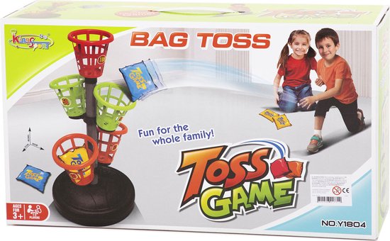 Tuinspel zakjes werpen buitenspeelgoed kleurrijk spel voor kinderen.