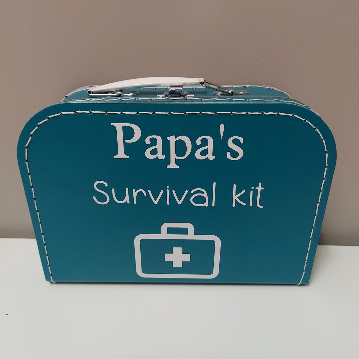 Goedkoopste Het blije snoetje - Papa's survival kit - kraamcadeau - cadeau zwangerschap - cadeau babyshower - Petrol