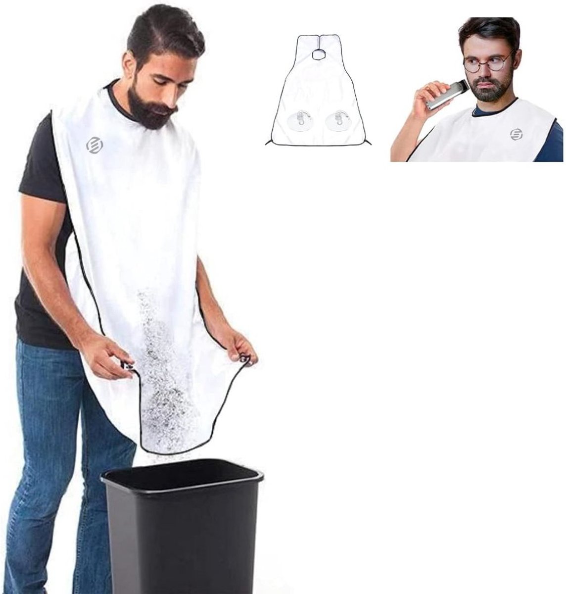 Goedkoopste Baardschort - Baard Schort - Beard Cape - Baardcape - Baard Cape - Kappersmantel - Scheren - Shaving - Trimming - Baardverzorging - Baardaccessoires