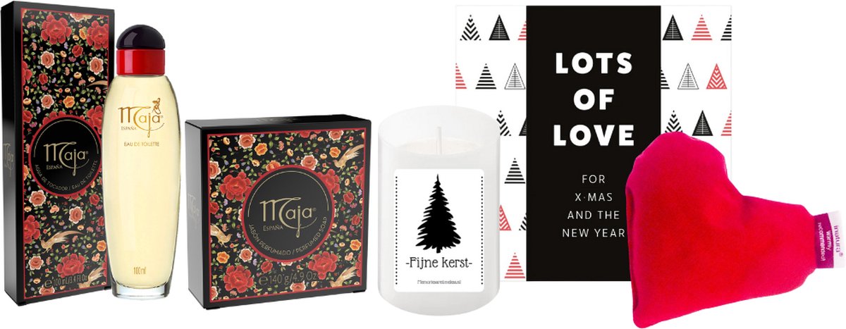 Maja Cadeauset Kerst Liefde - Maja Eau de Toilette 50ml - Maja Zeep 140 gram (rond) - By Romi Kerst wenskaarsje Have a lovely christmas