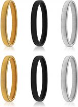 Mouwophouder - 6 stuks - Sleeve holder - Classic - Elastisch - Dames Heren - Sleeve holders - Elastische Metalen Armbanden - Metalen Mouwhouders